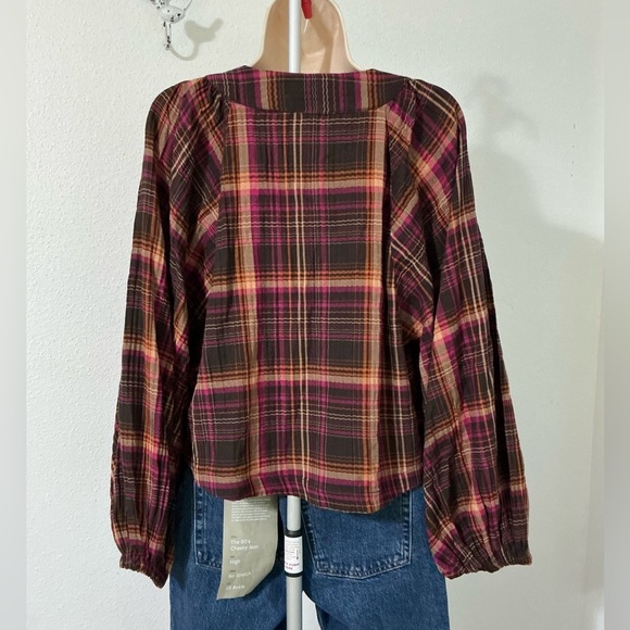 Anthropologie Long sleeve Lace up Dolman Top Size Small - Picture 5 of 13